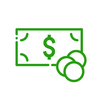 line drawing icon of money - fundraising for non profits